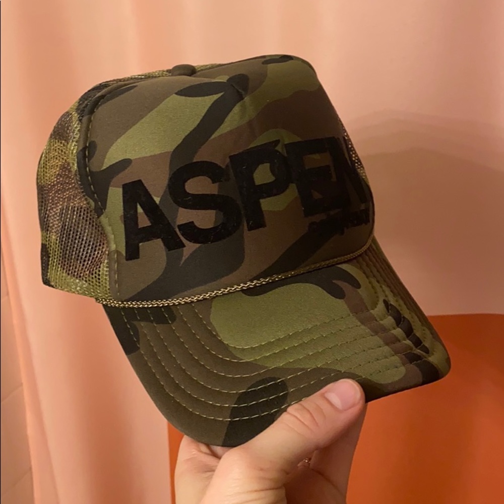 Aspen Camo trucker hat